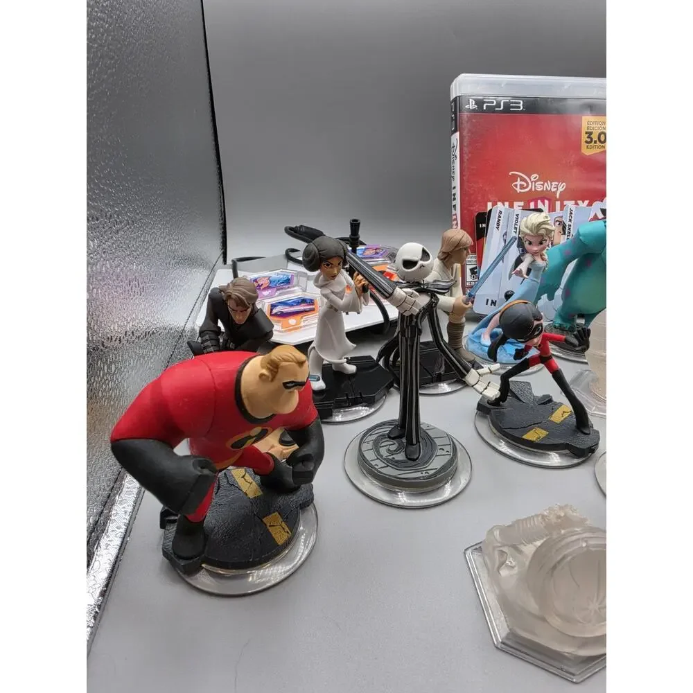 Disney Infinity 3.0 PS3 Game With Portal And Figures Lot
